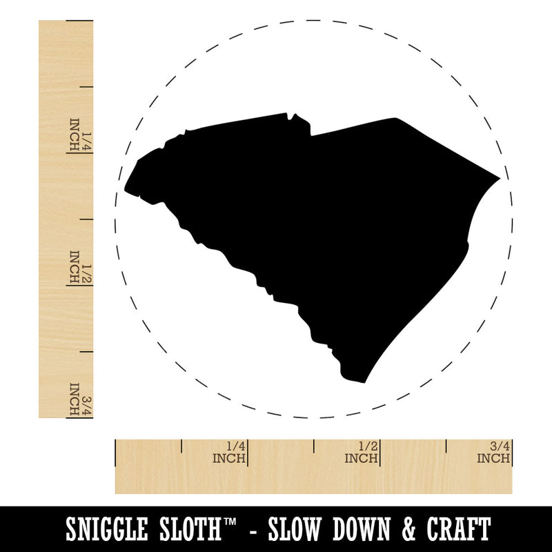 South Carolina State Silhouette Rubber Stamp for Stamping Crafting Planners