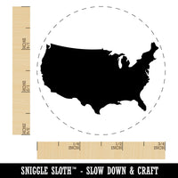 USA United States America Country Silhouette Rubber Stamp for Stamping Crafting Planners