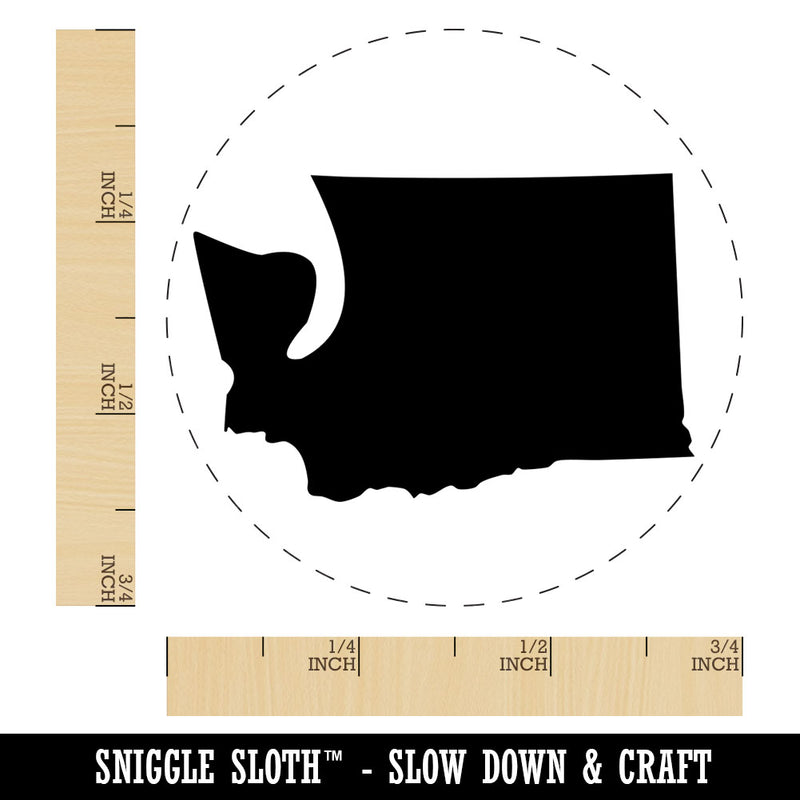Washington State Silhouette Rubber Stamp for Stamping Crafting Planners
