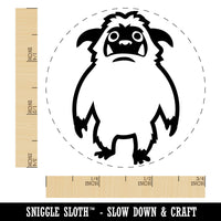 Abominable Snowman Yeti Monster Rubber Stamp for Stamping Crafting Planners