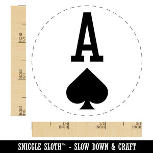 Ace of Spades Card Suit Rubber Stamp for Stamping Crafting Planners
