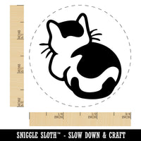 Cat Backside Rubber Stamp for Stamping Crafting Planners