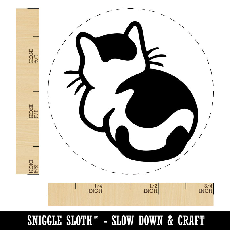 Cat Backside Rubber Stamp for Stamping Crafting Planners