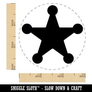 Cowboy Sheriff Badge Star Rubber Stamp for Stamping Crafting Planners