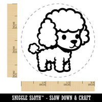 Cute and Fluffy Poodle Dog Rubber Stamp for Stamping Crafting Planners