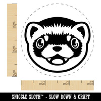 Cute Ferret Face Rubber Stamp for Stamping Crafting Planners