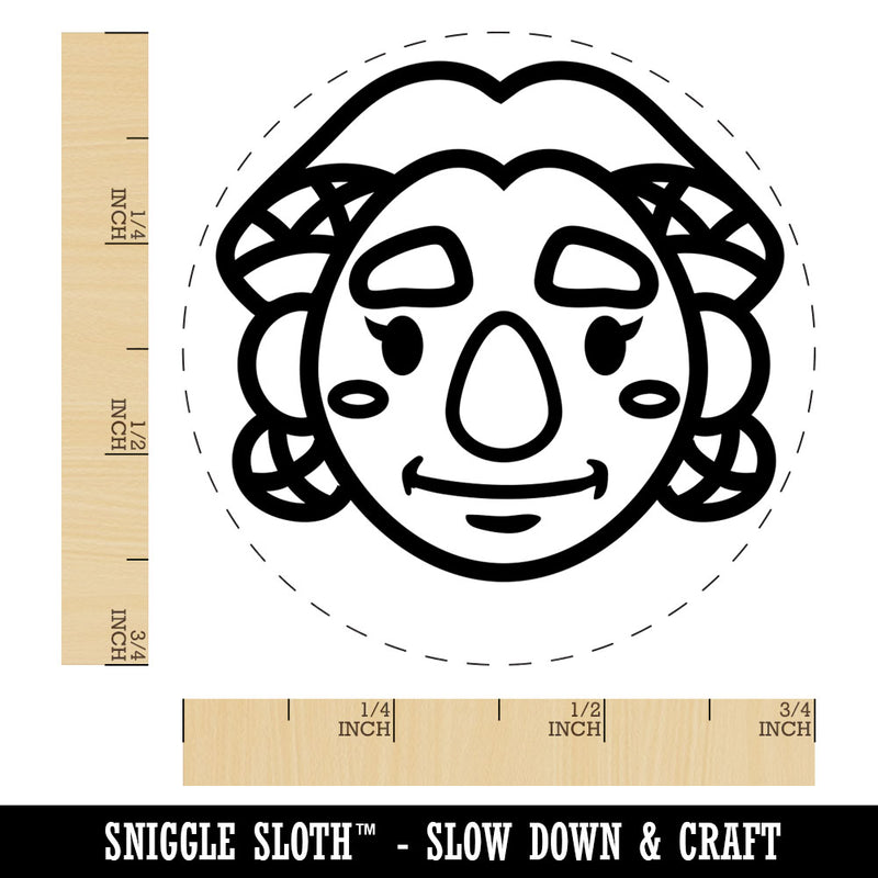 Dwarf Female Character Face Rubber Stamp for Stamping Crafting Planners