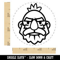 Dwarf Male Character Face Rubber Stamp for Stamping Crafting Planners