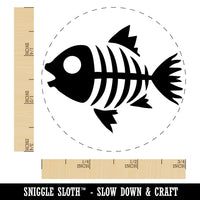 Fish Skeleton Bones Rubber Stamp for Stamping Crafting Planners
