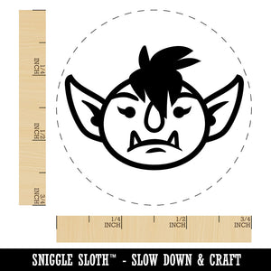 Goblin Female Character Face Rubber Stamp for Stamping Crafting Planners