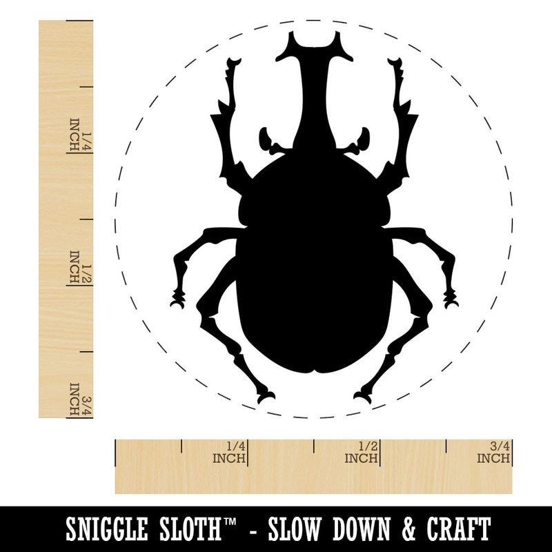 Horned Dynastid Rhinoceros Beetle Insect Rubber Stamp for Stamping Crafting Planners