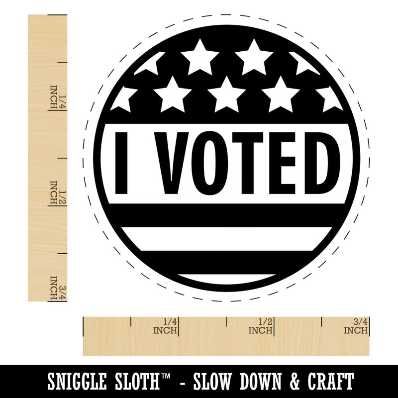 I Voted Patriotic Stars and Stripes Rubber Stamp for Stamping Crafting Planners