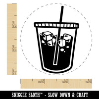 Iced Coffee Drink Rubber Stamp for Stamping Crafting Planners