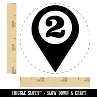 Map Location 2 Marker Rubber Stamp for Stamping Crafting Planners