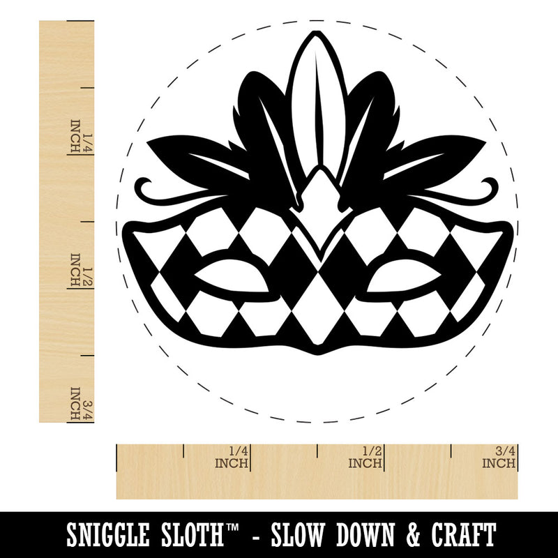 Mardi Gras Venetian Masquerade Mask Rubber Stamp for Stamping Crafting Planners