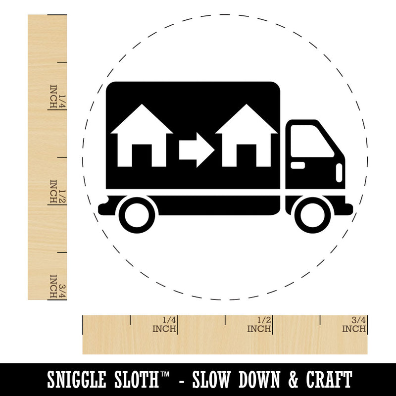 Moving Truck Vehicle Icon Rubber Stamp for Stamping Crafting Planners