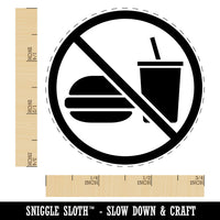 No Food or Drink Icon Rubber Stamp for Stamping Crafting Planners