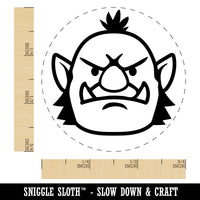 Orc Male Character Face Rubber Stamp for Stamping Crafting Planners