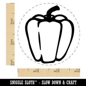 Sweet Bell Pepper Rubber Stamp for Stamping Crafting Planners