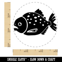 Toothy Piranha Fish Rubber Stamp for Stamping Crafting Planners