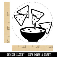 Tortilla Chips and Dip Salsa Cheese Guacamole Rubber Stamp for Stamping Crafting Planners