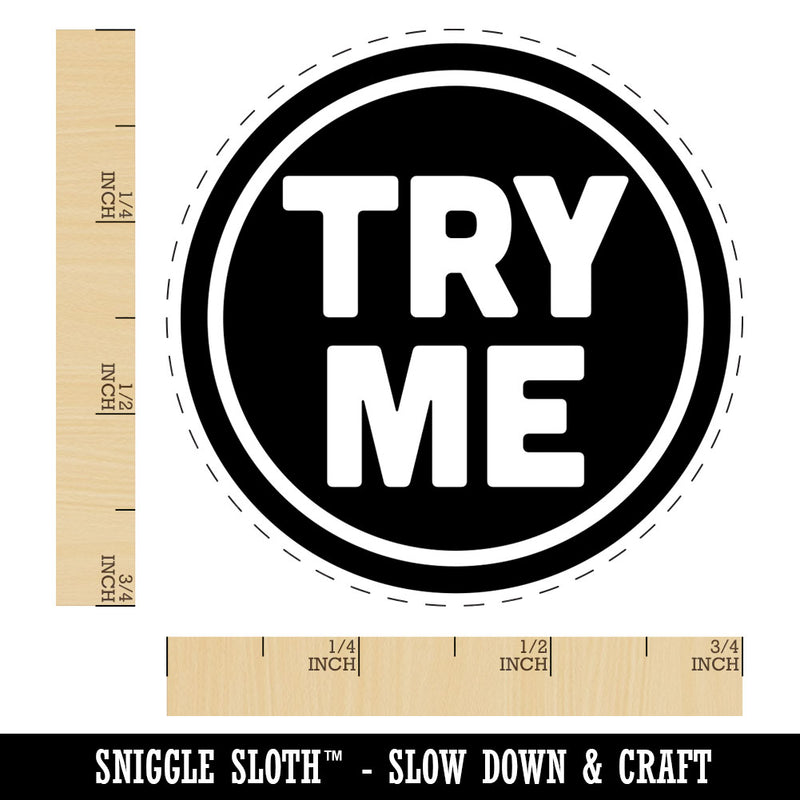 Try Me Sample Rubber Stamp for Stamping Crafting Planners