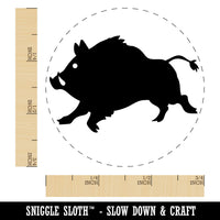 Wild Boar Pig Swine with Tusks Rubber Stamp for Stamping Crafting Planners