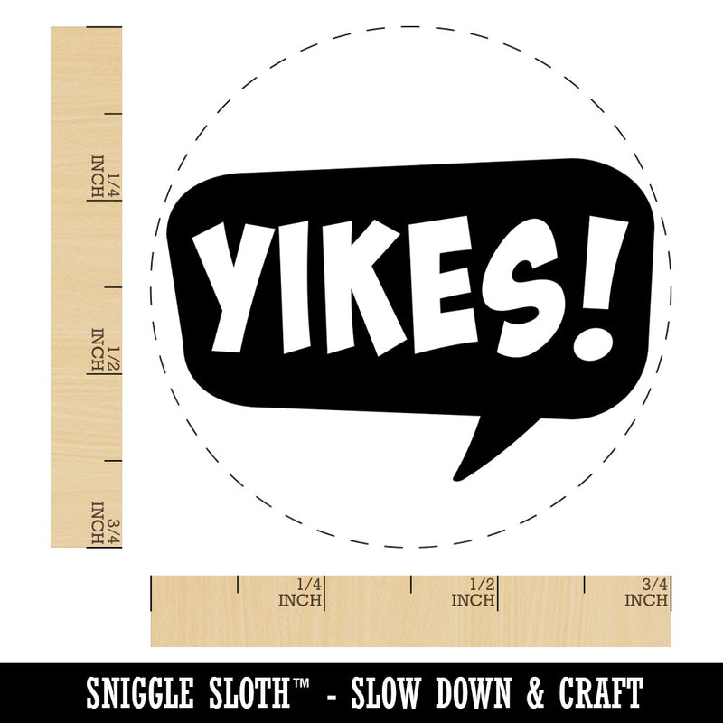 Yikes Callout Speech Bubble Rubber Stamp for Stamping Crafting Planners