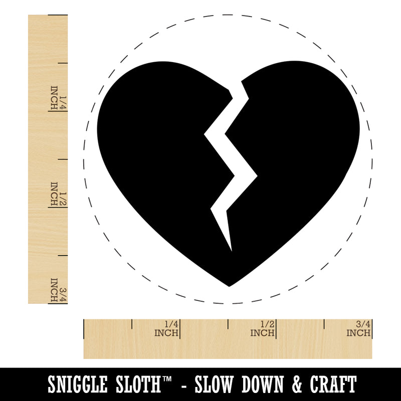 Broken Heart Love Rubber Stamp for Stamping Crafting Planners