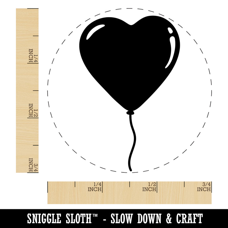 Heart Balloon Valentine's Day Rubber Stamp for Stamping Crafting Planners