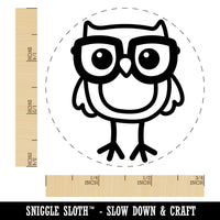 Owl Smart with Glasses Rubber Stamp for Stamping Crafting Planners