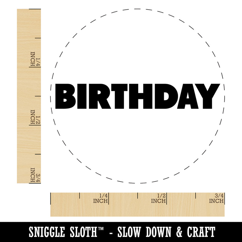 Birthday Bold Text Rubber Stamp for Stamping Crafting Planners