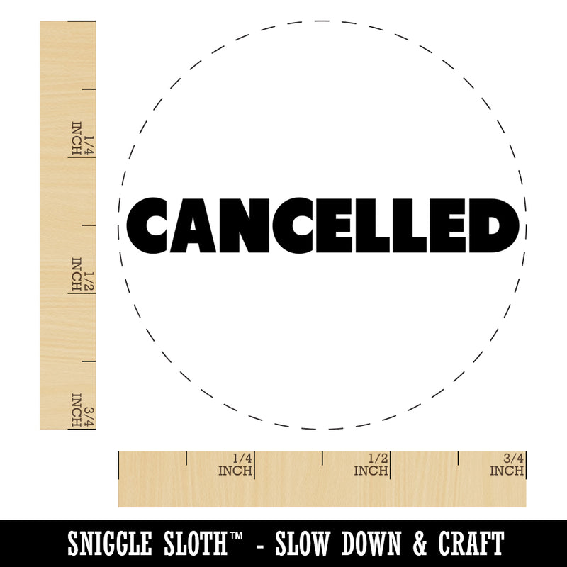 Cancelled Bold Text Rubber Stamp for Stamping Crafting Planners