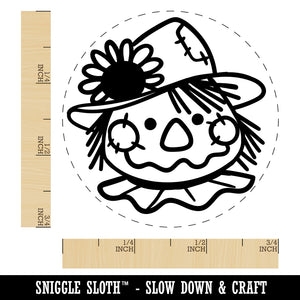 Cute Scarecrow Face Rubber Stamp for Stamping Crafting Planners