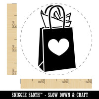 Gift Bag Heart Present Rubber Stamp for Stamping Crafting Planners