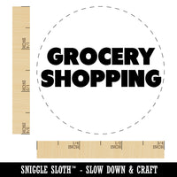 Grocery Shopping Bold Text Rubber Stamp for Stamping Crafting Planners