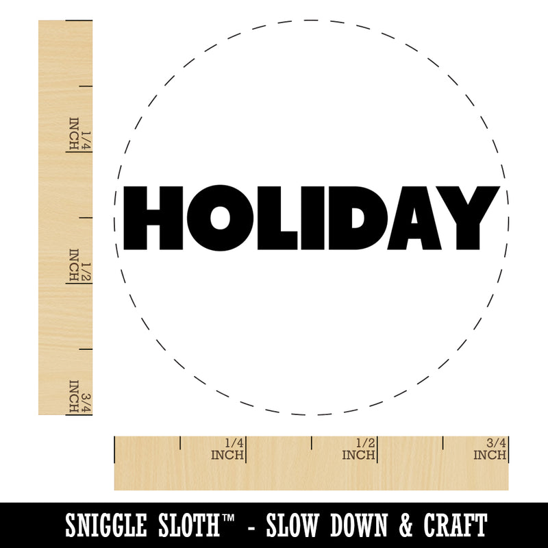 Holiday Bold Text Rubber Stamp for Stamping Crafting Planners