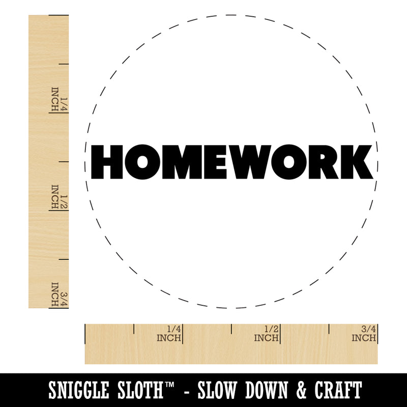 Homework Bold Text Teacher School Rubber Stamp for Stamping Crafting Planners