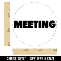 Meeting Bold Text Rubber Stamp for Stamping Crafting Planners