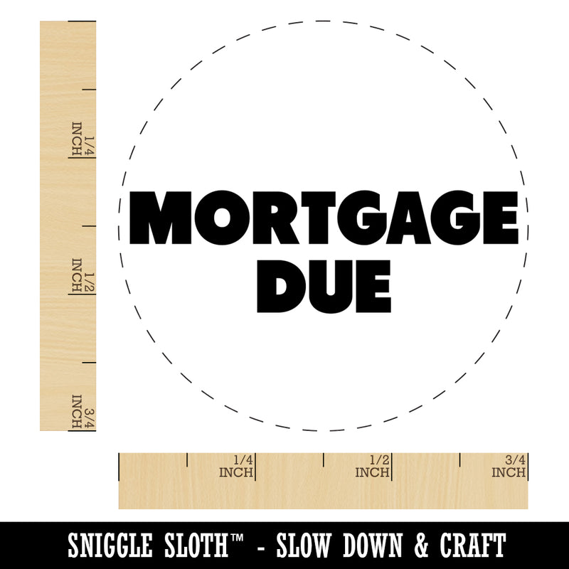 Mortgage Due Bold Text Bill Rubber Stamp for Stamping Crafting Planners