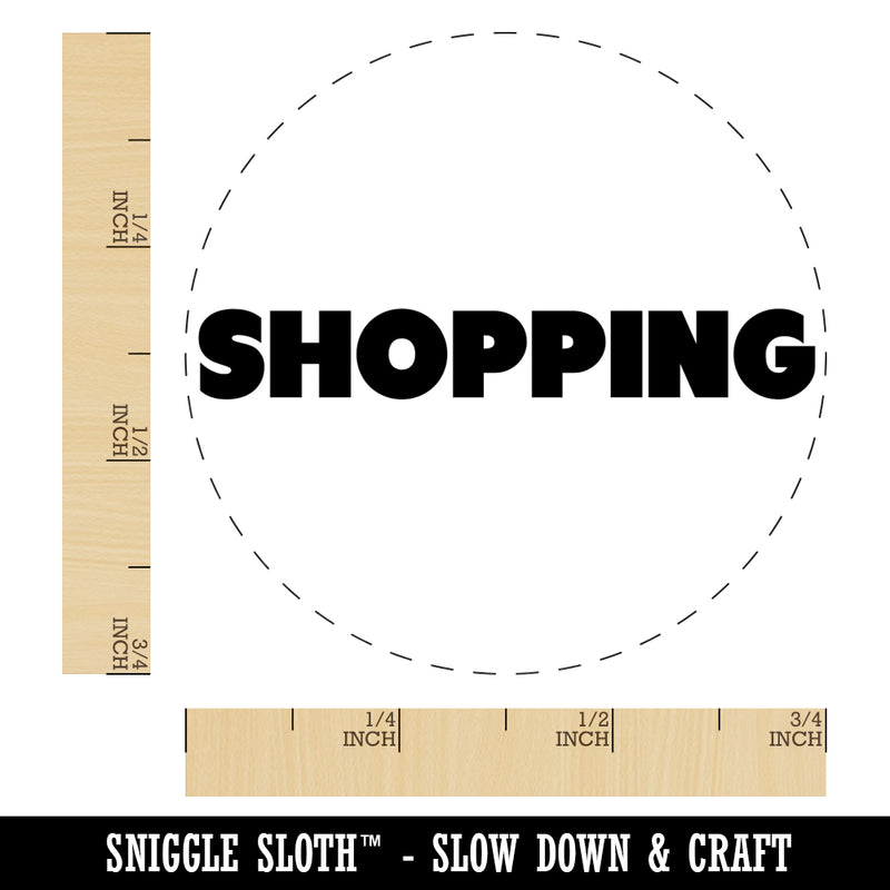 Shopping Bold Text Grocery Food Rubber Stamp for Stamping Crafting Planners