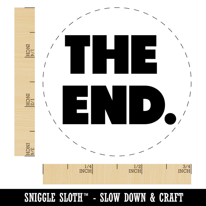 The End Bold Text Rubber Stamp for Stamping Crafting Planners