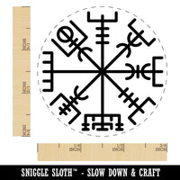 Viking Vegvisir Norse Protection Rune Rubber Stamp for Stamping Crafting Planners
