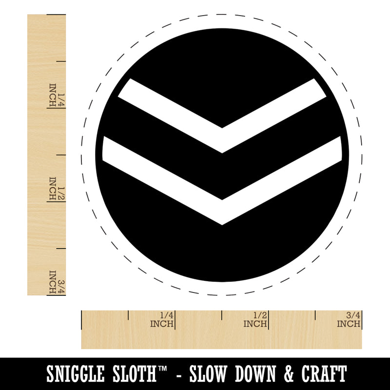 Chevron Arrow in Circle Rubber Stamp for Stamping Crafting Planners