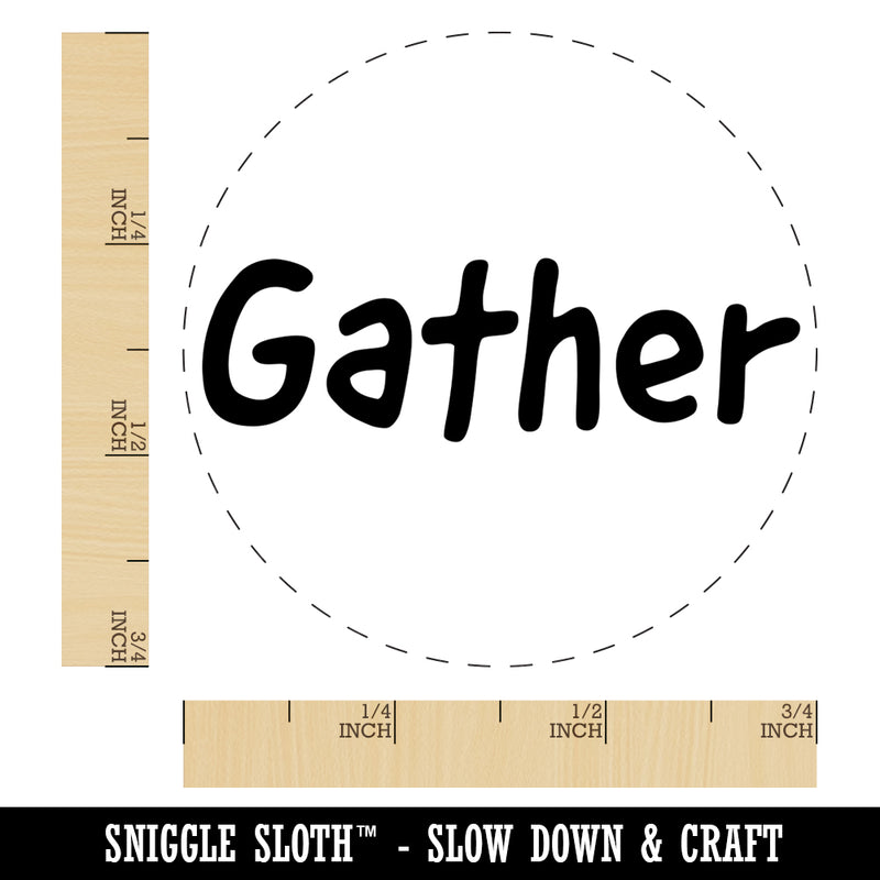 Gather Fun Text Rubber Stamp for Stamping Crafting Planners