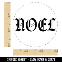 Noel Christmas Xmas Old Timey Text Rubber Stamp for Stamping Crafting Planners