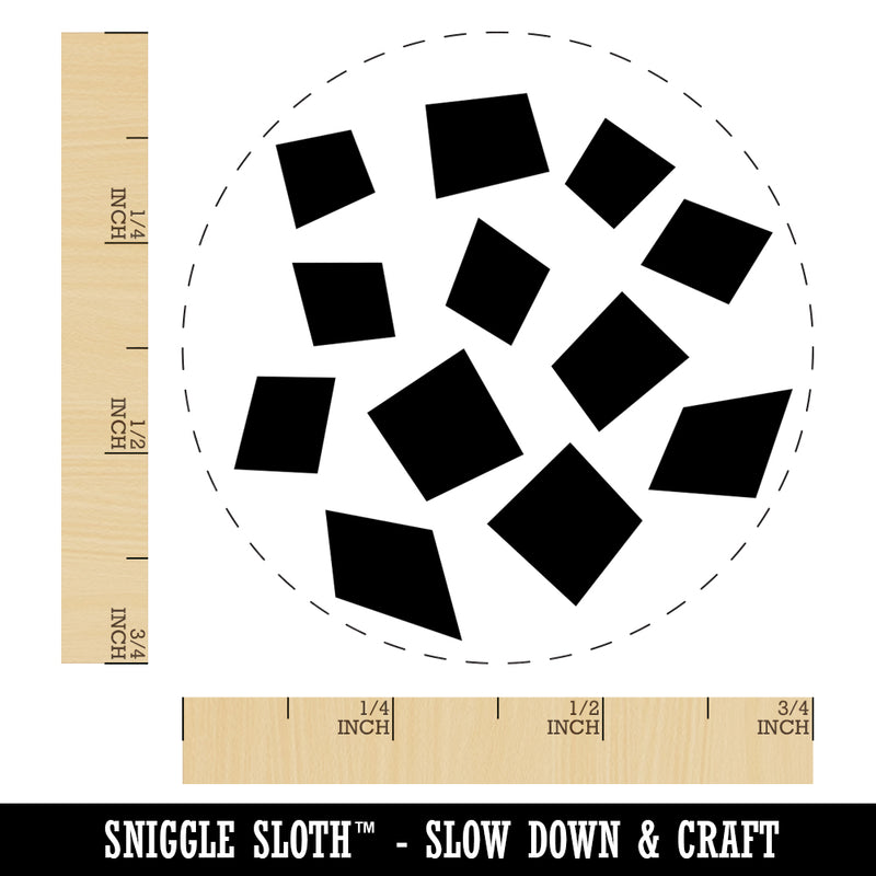 Square Sprinkles Confetti Party Background Rubber Stamp for Stamping Crafting Planners