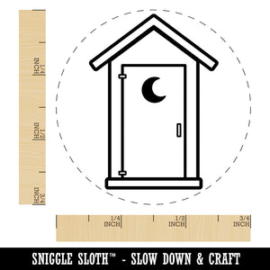 Classic Outhouse Toilet Rubber Stamp for Stamping Crafting Planners