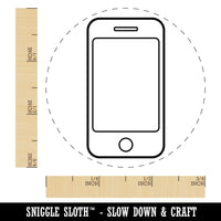 Mobile Tablet Phone Outline Rubber Stamp for Stamping Crafting Planners