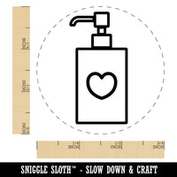 Soap Sanitizer Dispenser with Heart Rubber Stamp for Stamping Crafting Planners